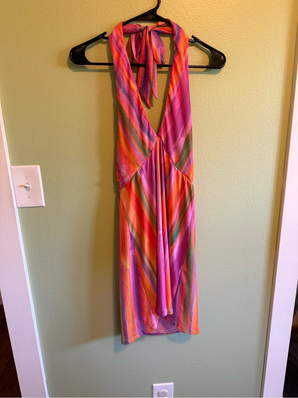 Show Me Your Mumu Pink Orange Multicolor Halter Dress